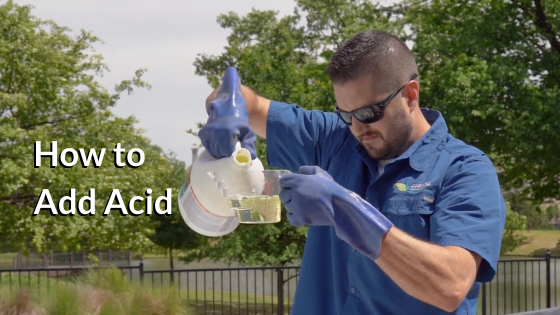 adding acid to pool